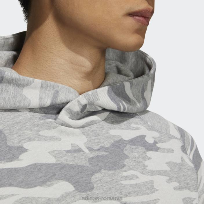 Adidas hanorac de camuflaj, gri mediu bărbați gri mediu 2JBN6535