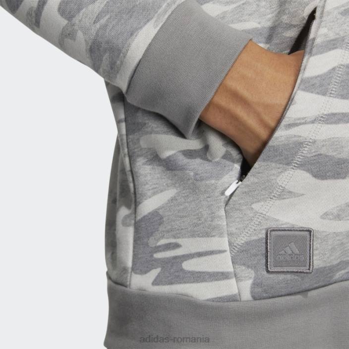 Adidas hanorac de camuflaj, gri mediu bărbați gri mediu 2JBN6535