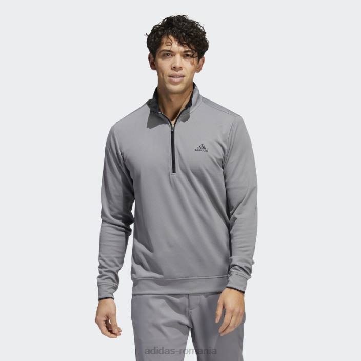 Adidas hanorac gri cu fermoar sfert bărbați gri/negru 2JBN13174