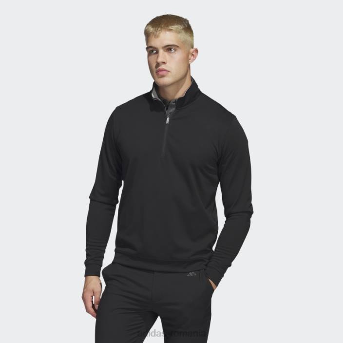 Adidas hanorac negru de golf ridicat bărbați negru 2JBN6520