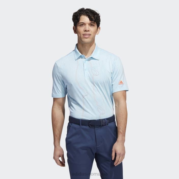 Adidas harta curs tricou polo albastru mel bărbați albastru mel/albastru/portocaliu 2JBN3619