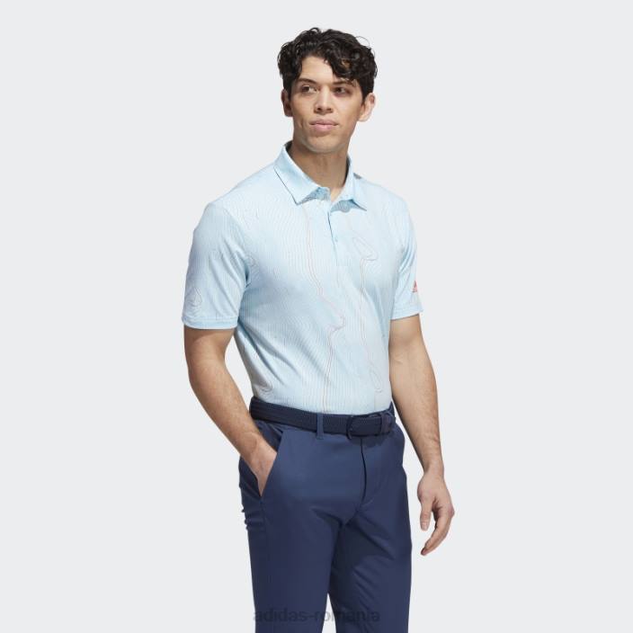 Adidas harta curs tricou polo albastru mel bărbați albastru mel/albastru/portocaliu 2JBN3619