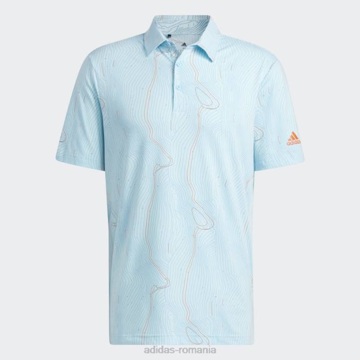 Adidas harta curs tricou polo albastru mel bărbați albastru mel/albastru/portocaliu 2JBN3619