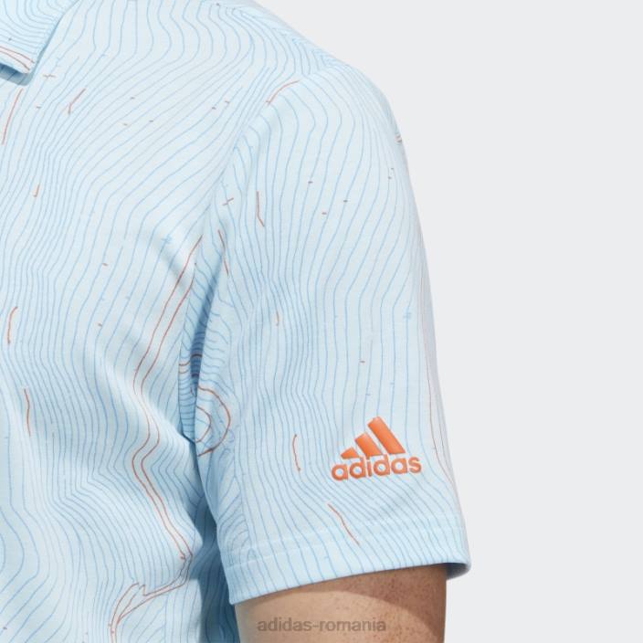 Adidas harta curs tricou polo albastru mel bărbați albastru mel/albastru/portocaliu 2JBN3619