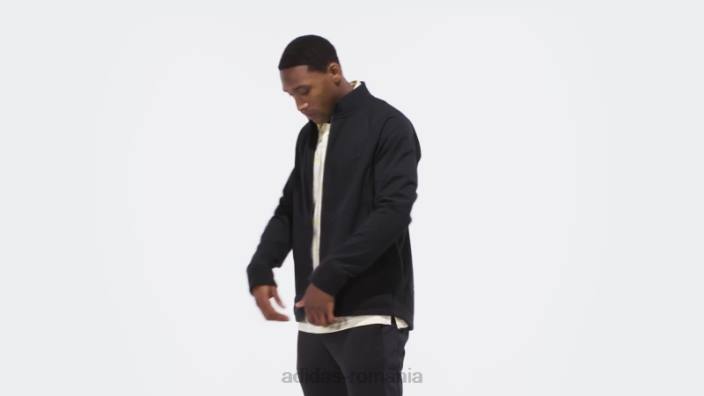 Adidas jachetă neagră cu fermoar complet bărbați negru 2JBN7060