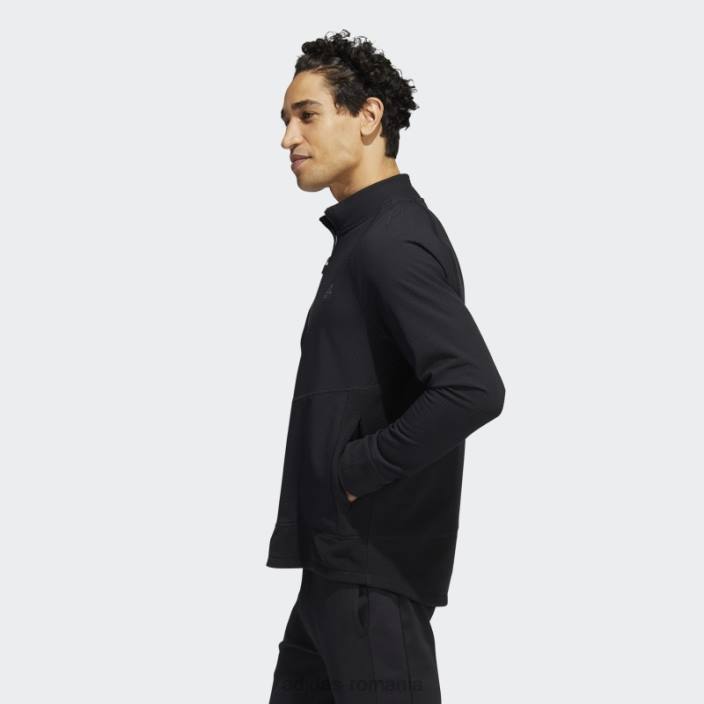 Adidas jachetă neagră cu fermoar complet bărbați negru 2JBN7060