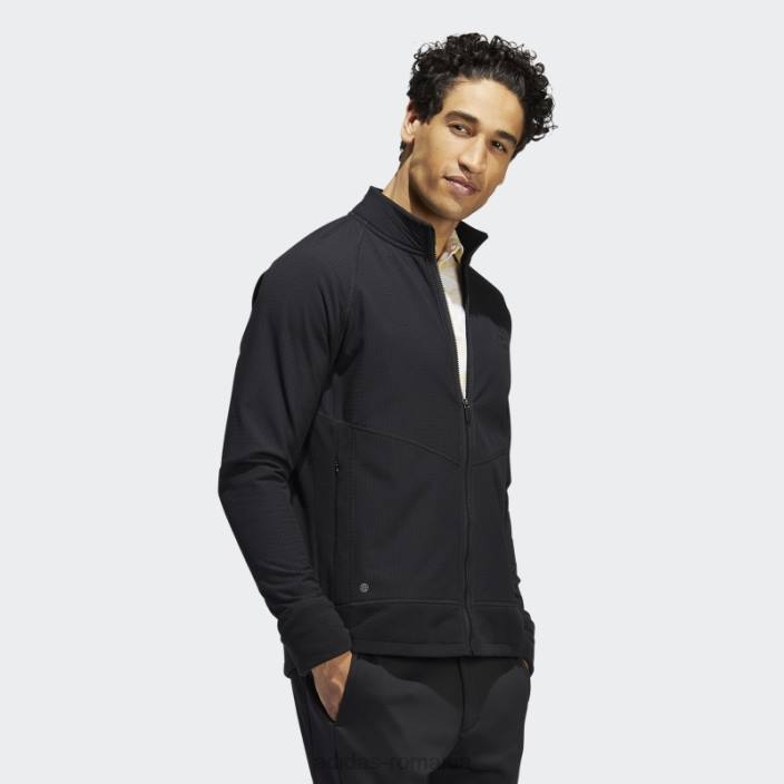 Adidas jachetă neagră cu fermoar complet bărbați negru 2JBN7060