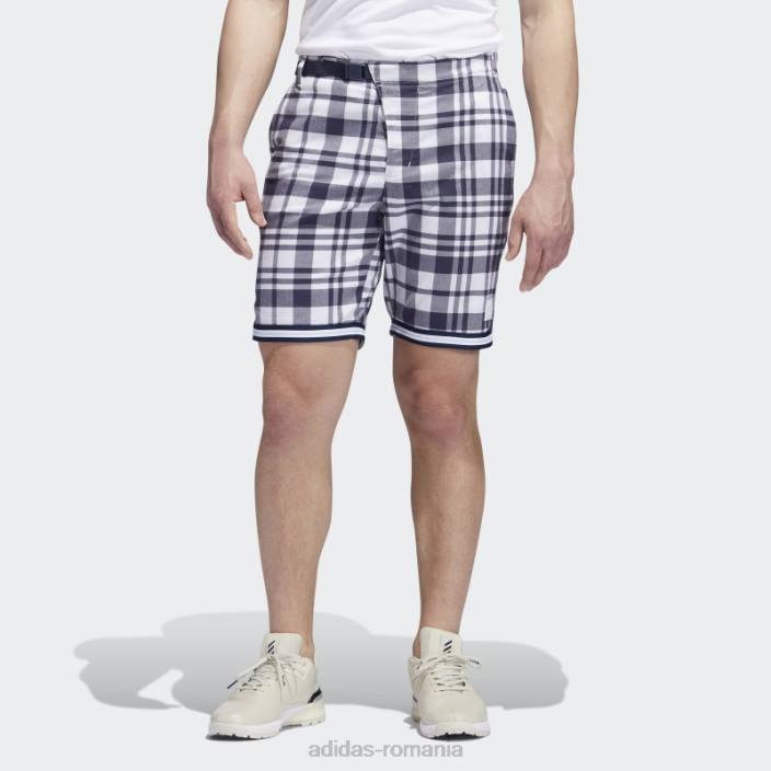 Adidas pantaloni scurți adicross în carouri de 8,5 inci alb adidas bărbați alb 2JBN7362