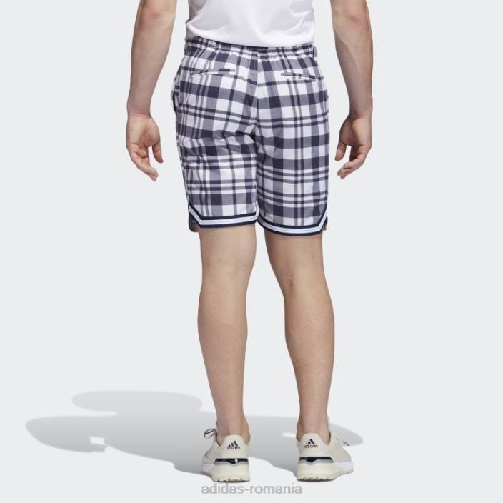 Adidas pantaloni scurți adicross în carouri de 8,5 inci alb adidas bărbați alb 2JBN7362