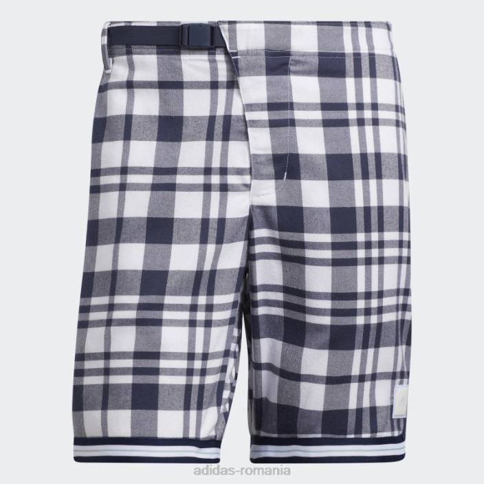 Adidas pantaloni scurți adicross în carouri de 8,5 inci alb adidas bărbați alb 2JBN7362