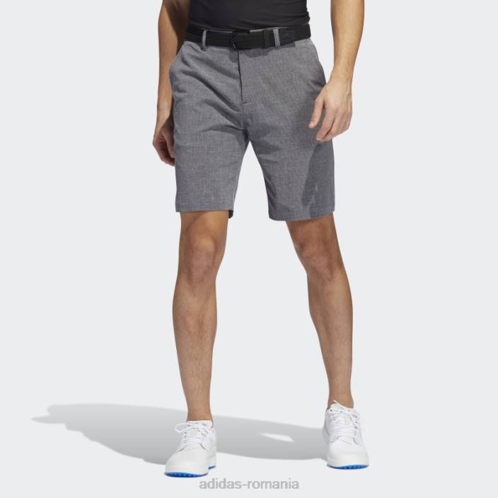 Adidas pantaloni scurți crosshatch negri bărbați alb negru 2JBN1063