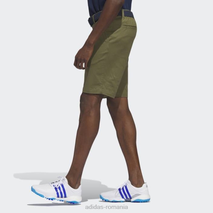 Adidas pantaloni scurți de golf de 9 inchi de culoare olive bărbați măsline 2JBN5849