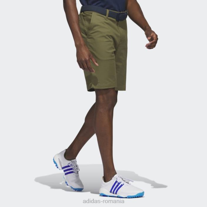 Adidas pantaloni scurți de golf de 9 inchi de culoare olive bărbați măsline 2JBN5849