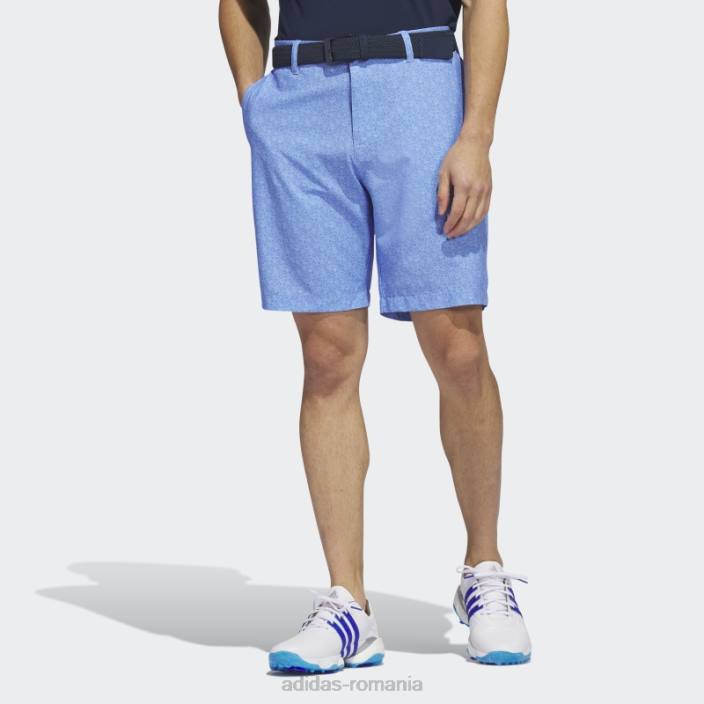 Adidas pantaloni scurți de golf imprimați ultimate365 de nouă inci, albaștri bărbați albastru alb 2JBN5815