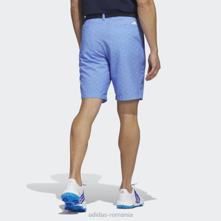 Adidas pantaloni scurți de golf imprimați ultimate365 de nouă inci, albaștri bărbați albastru alb 2JBN5815