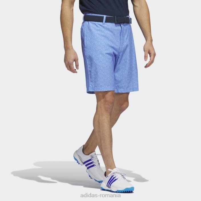 Adidas pantaloni scurți de golf imprimați ultimate365 de nouă inci, albaștri bărbați albastru alb 2JBN5815