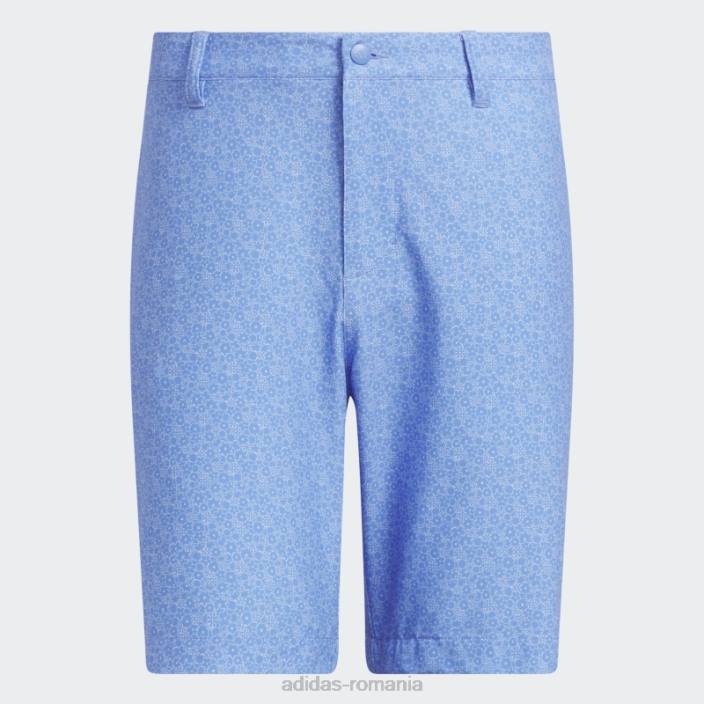 Adidas pantaloni scurți de golf imprimați ultimate365 de nouă inci, albaștri bărbați albastru alb 2JBN5815