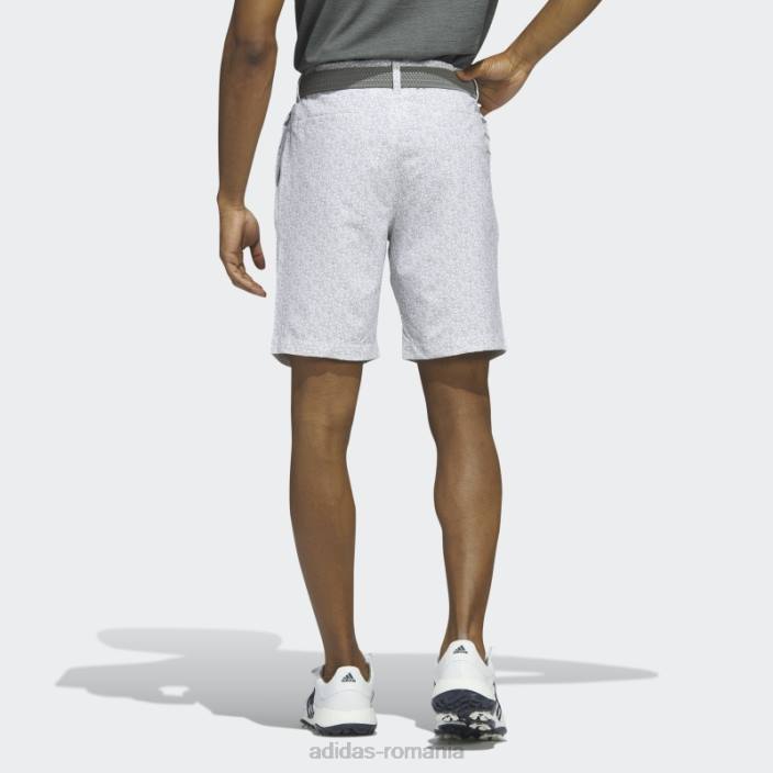 Adidas pantaloni scurți de golf imprimați ultimate365 de nouă inci, albi bărbați alb/gri 2JBN6643