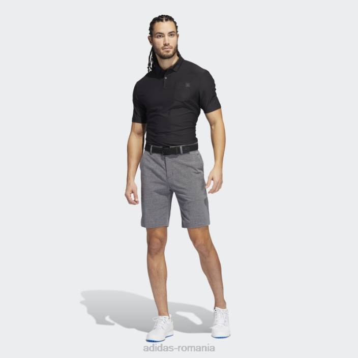 Adidas pantaloni scurți negri cu hașura încrucișată bărbați alb negru 2JBN6832