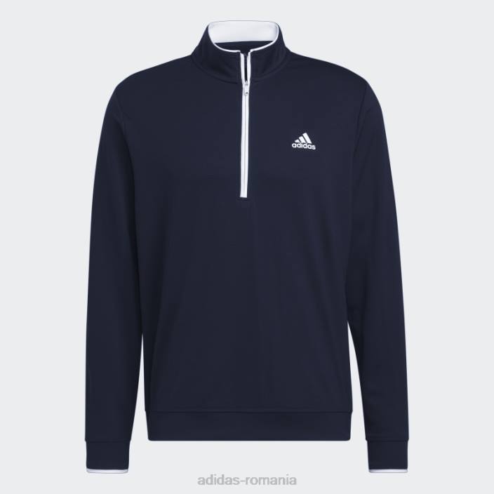 Adidas pulover cu fermoar sfert bleumarin bărbați bleumarin/alb 2JBN1405