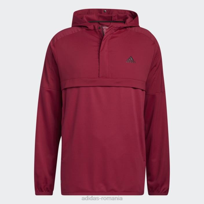 Adidas pulover cu jumătate de fermoar anorac visiniu bărbați Burgundia 2JBN1643