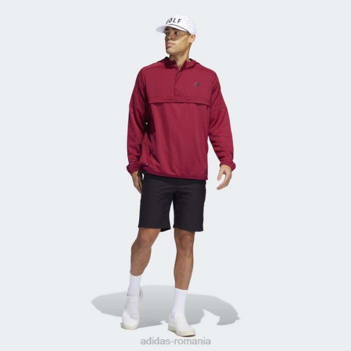 Adidas pulover cu jumătate de fermoar anorac visiniu bărbați Burgundia 2JBN1643