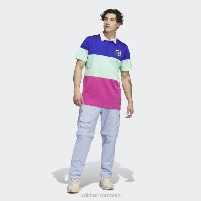 Adidas tricou polo adicross block golf albastru adidas bărbați albastru 2JBN6108