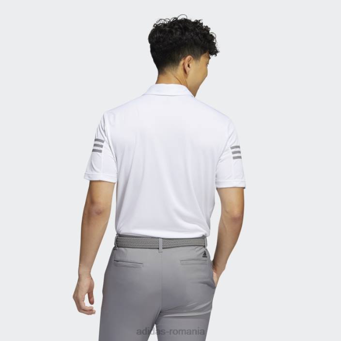 Adidas tricou polo alb cu 3 dungi adidas bărbați alb 2JBN999