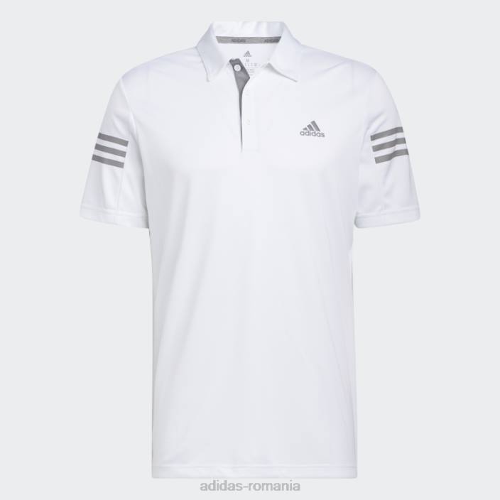 Adidas tricou polo alb cu 3 dungi adidas bărbați alb 2JBN999