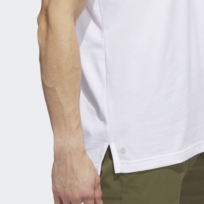 Adidas tricou polo alb melange adidas bărbați melange alb 2JBN5904