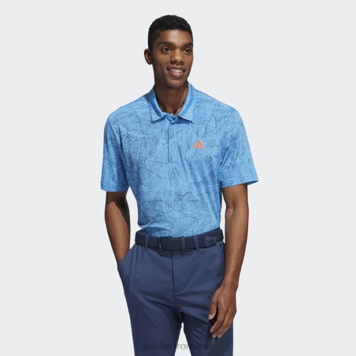 Adidas tricou polo albastru cu imprimeu în mișcare bărbați albastru/marinier 2JBN1438
