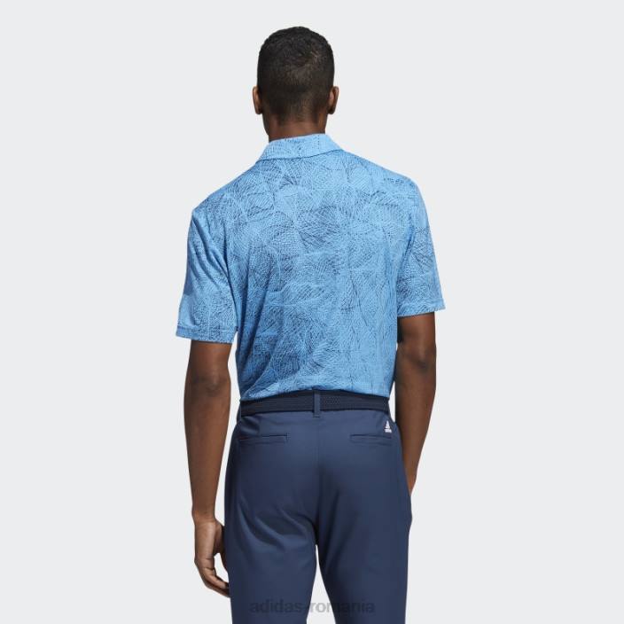 Adidas tricou polo albastru cu imprimeu în mișcare bărbați albastru/marinier 2JBN1438