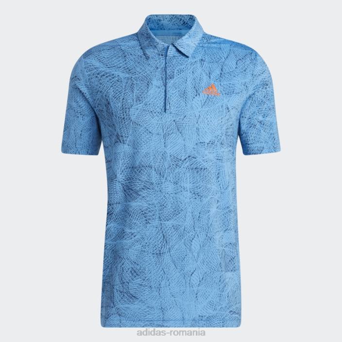 Adidas tricou polo albastru cu imprimeu în mișcare bărbați albastru/marinier 2JBN1438