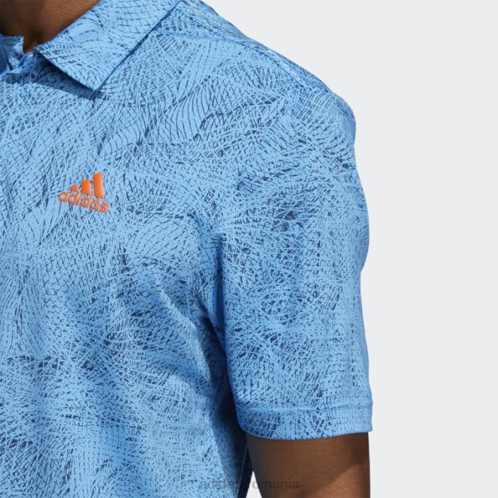Adidas tricou polo albastru cu imprimeu în mișcare bărbați albastru/marinier 2JBN1438