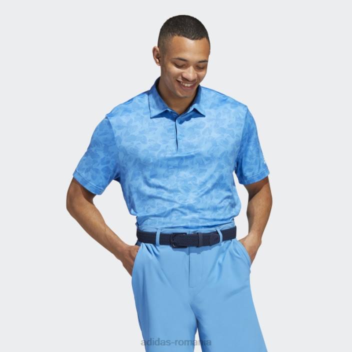 Adidas tricou polo albastru cu imprimeu prisma bărbați albastru/super albastru 2JBN1427