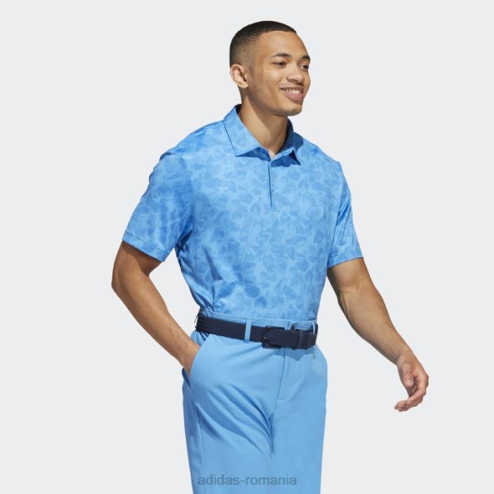 Adidas tricou polo albastru cu imprimeu prisma bărbați albastru/super albastru 2JBN1427