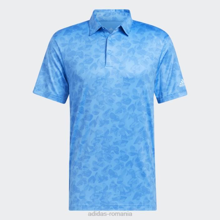 Adidas tricou polo albastru cu imprimeu prisma bărbați albastru/super albastru 2JBN1427