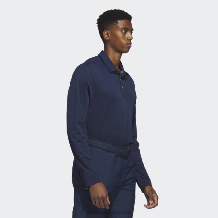 Adidas tricou polo bleumarin cu mânecă lungă bărbați marina 2JBN7474