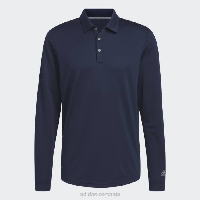 Adidas tricou polo bleumarin cu mânecă lungă bărbați marina 2JBN7474