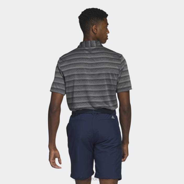 Adidas tricou polo cu dungi gri bărbați gri inchis 2JBN13709