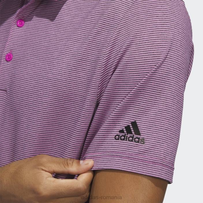 Adidas tricou polo cu dungi ottomane fucsia adidas bărbați fucsia/negru 2JBN6318
