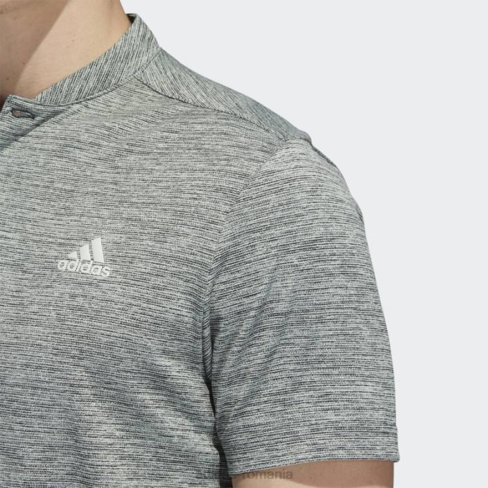 Adidas tricou polo cu dungi texturate verde bărbați verde 2JBN14704