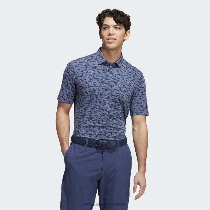 Adidas tricou polo cu imprimeu camo bleumarin bărbați marina 2JBN1312