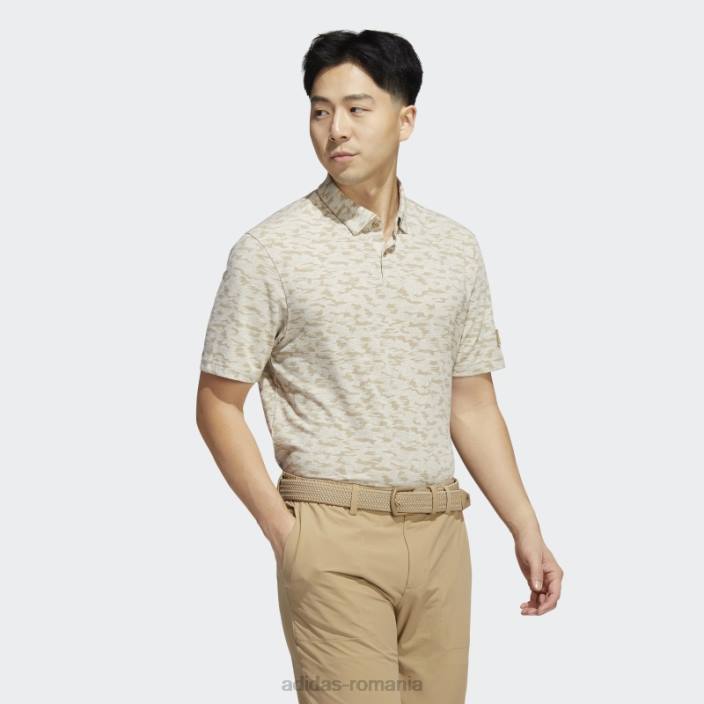 Adidas tricou polo cu imprimeu camuflat din cânepă bărbați cânepă/beatitudine 2JBN14771