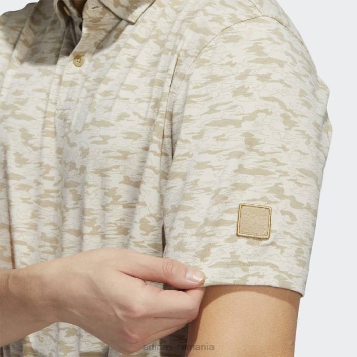 Adidas tricou polo cu imprimeu camuflat din cânepă bărbați cânepă/beatitudine 2JBN14771
