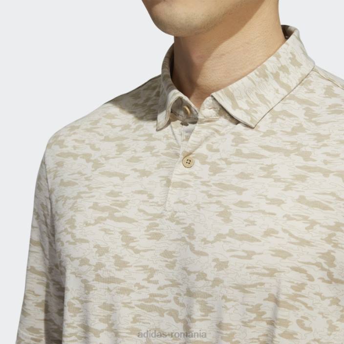 Adidas tricou polo cu imprimeu camuflat din cânepă bărbați cânepă/beatitudine 2JBN14771