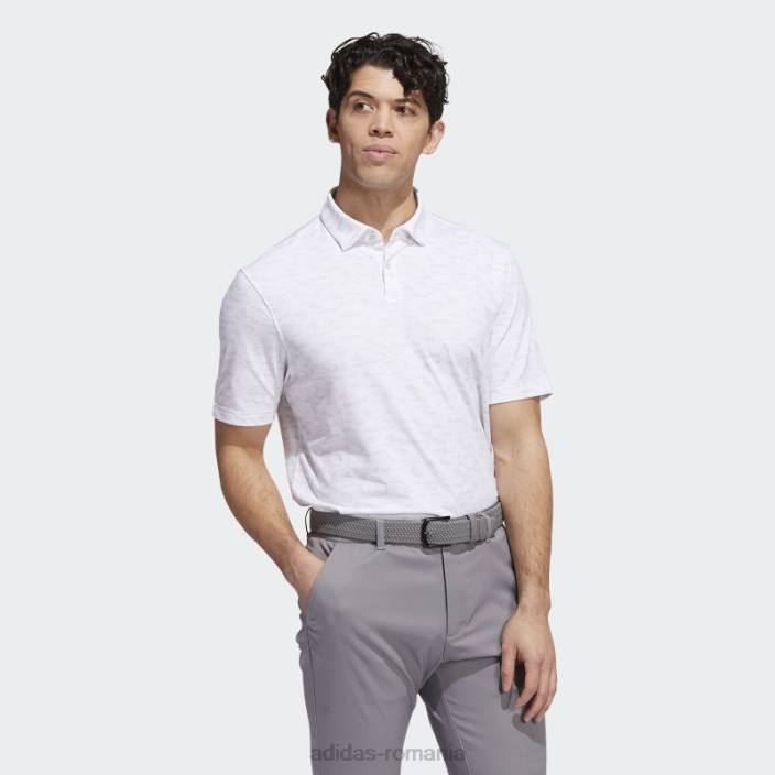 Adidas tricou polo cu imprimeu camuflat gri bărbați gri/alb 2JBN1097