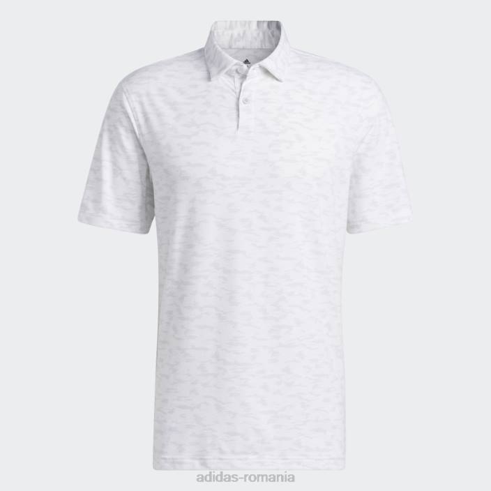 Adidas tricou polo cu imprimeu camuflat gri bărbați gri/alb 2JBN1097