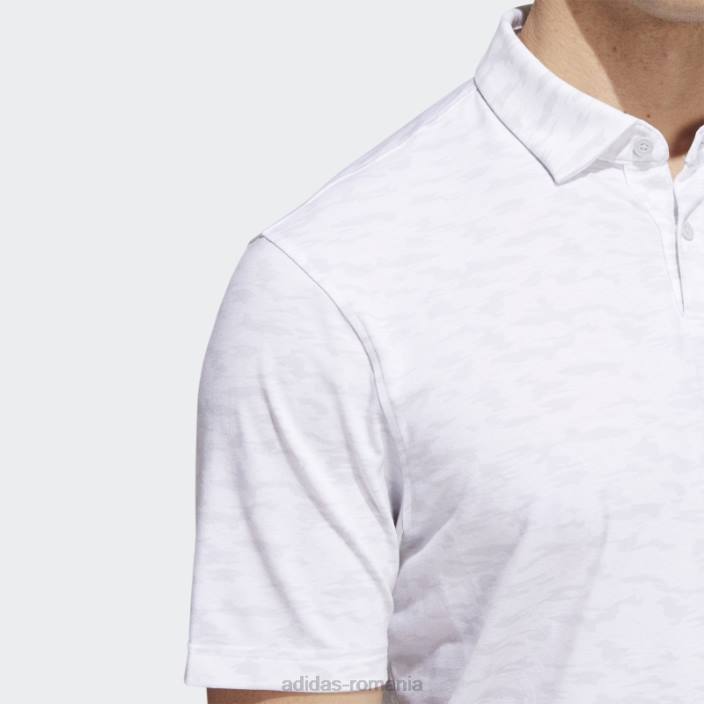 Adidas tricou polo cu imprimeu camuflat gri bărbați gri/alb 2JBN1097