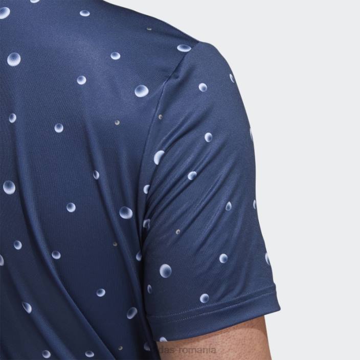 Adidas tricou polo cu imprimeu integral ultimate365 bleumarin bărbați bleumarin/alb/canepa 2JBN6031